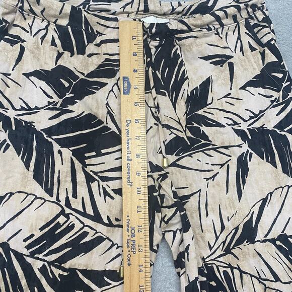 Chicos Pants Womens Medium Beige Zenergy Pull On Resort Wide Floral Drawstring 1 - Picture 4 of 9